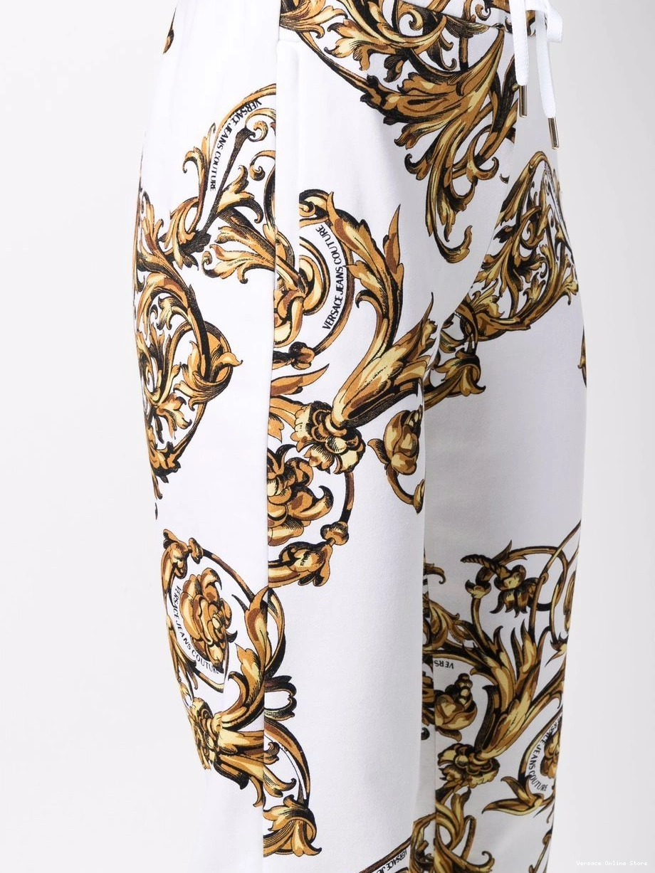 Affordable track Women Couture pants Versace baroque-pattern Jeans 0823